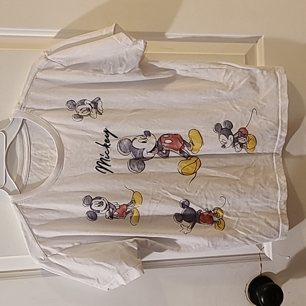Disney White Mickey Mouse Short Sleeve Tee
